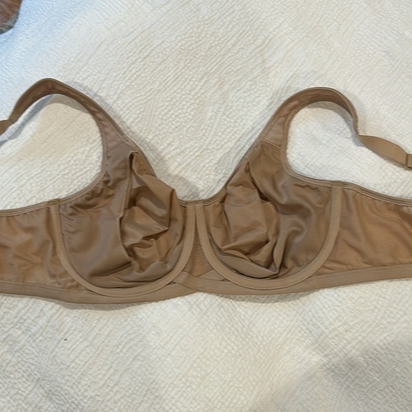 Breezies Wild Rose Seamless Underwire Support Bra. Beige size 40DD. Like new - Picture 3 of 6